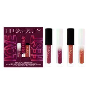 HUDA BEAUTY Lovefest Tear & Share Lip Quad Set (Limited Edition)
